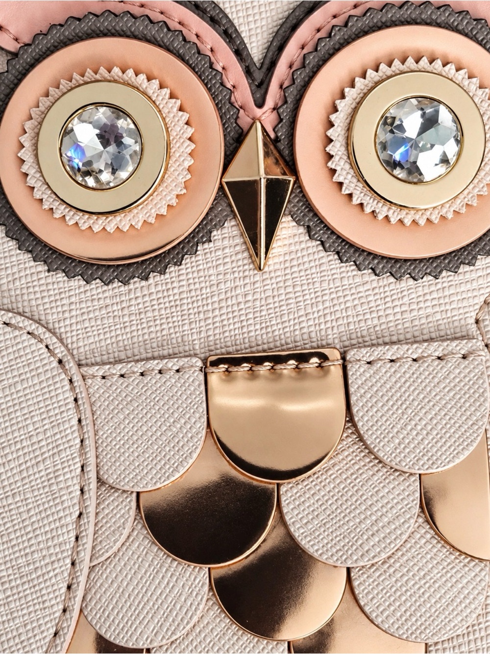 Kate Spade Satchel Blush Plum Handbag Owl Coin Purse Scarf Gold Hardware - Picture 4 of 17